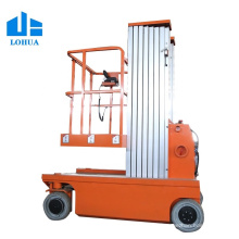 8m single- columned aluminum mast platform lift elevator for aerial work/hydraulic manlift